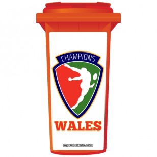 Wales Rugby Champions Shield Wheelie Bin Sticker Panel